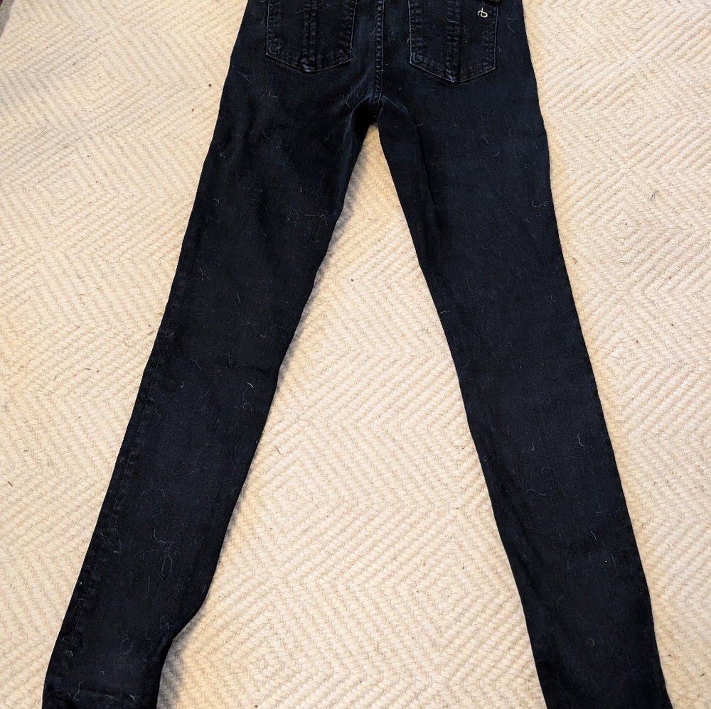 Rag & Bone High Rise Skinny Jeans - Made in USA - "Coal" Wash - Size 26 - Picture 6 of 11